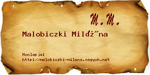 Malobiczki Miléna névjegykártya